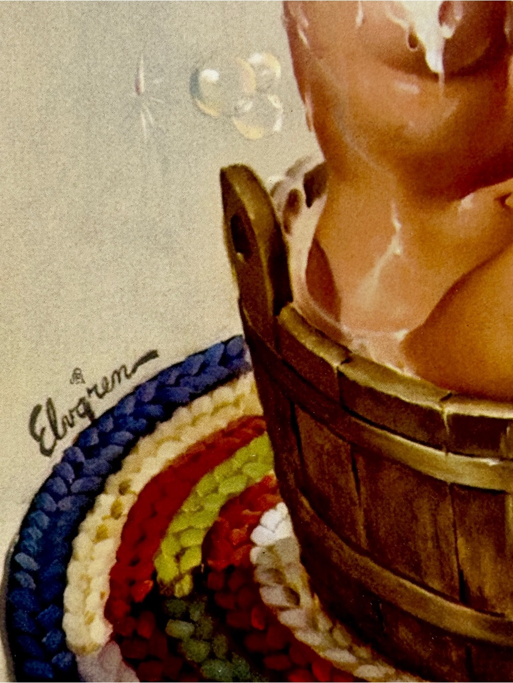 Classic Vintage Pin-Up Art Print Bath 1950s - Gil Elvgren - Picture 2 of 5